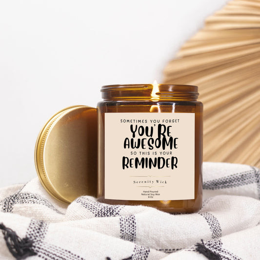 Awesome Reminder Candle (Amber Jar 9oz)