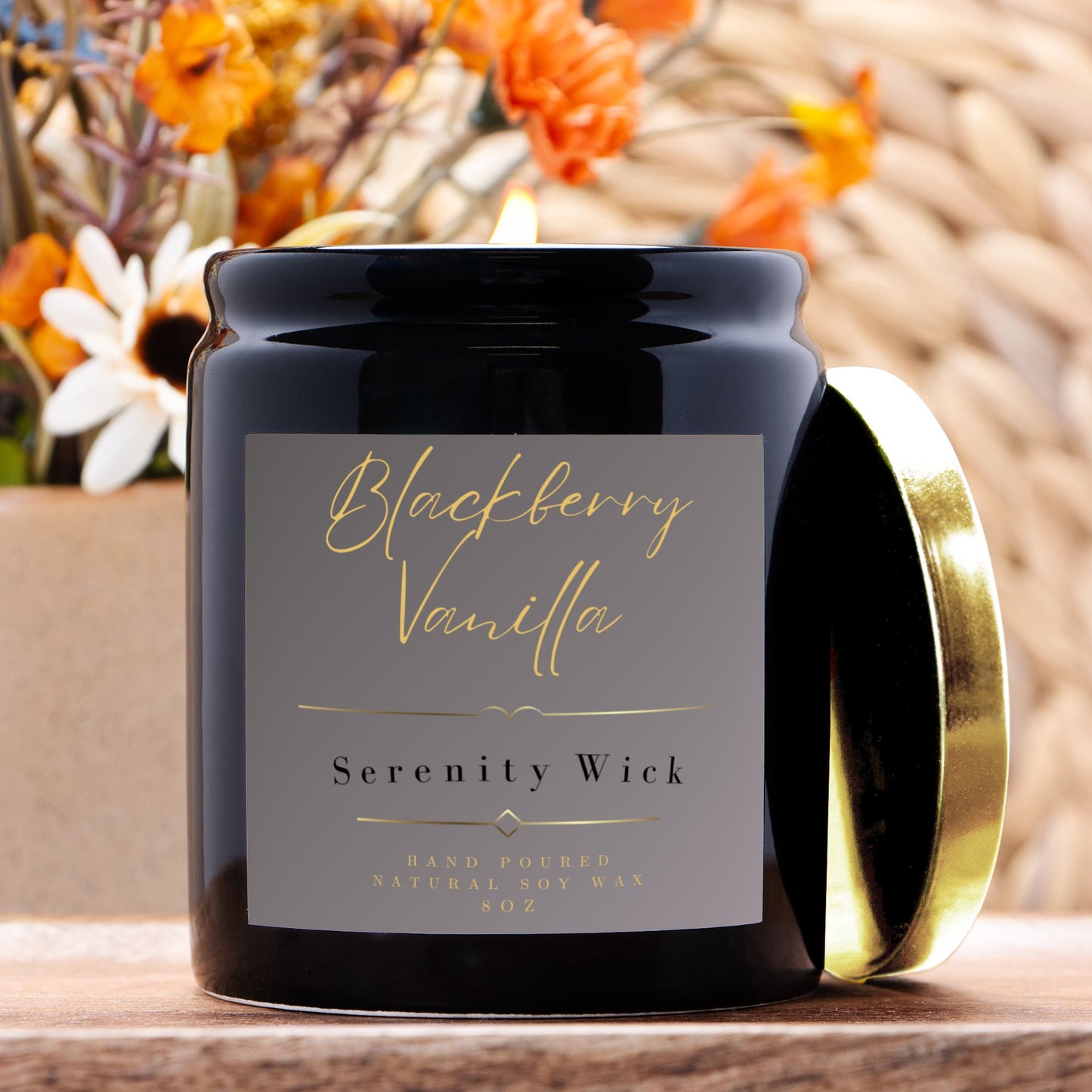 Blackberry Vanilla Candle Ceramic 8oz