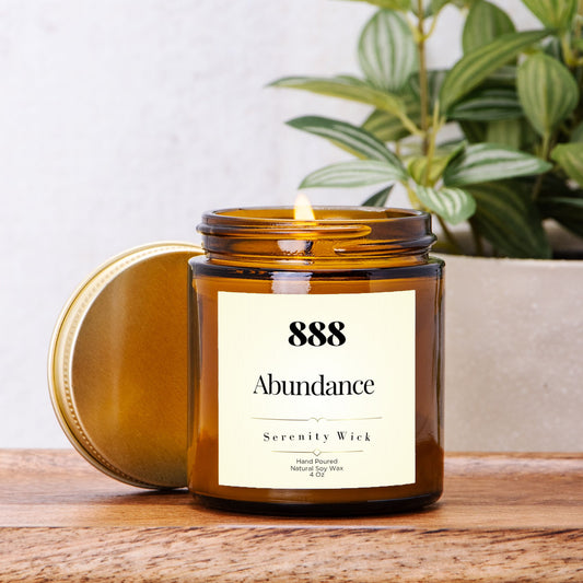 888 Abundance Manifestation Candle (Amber Jar 4oz)