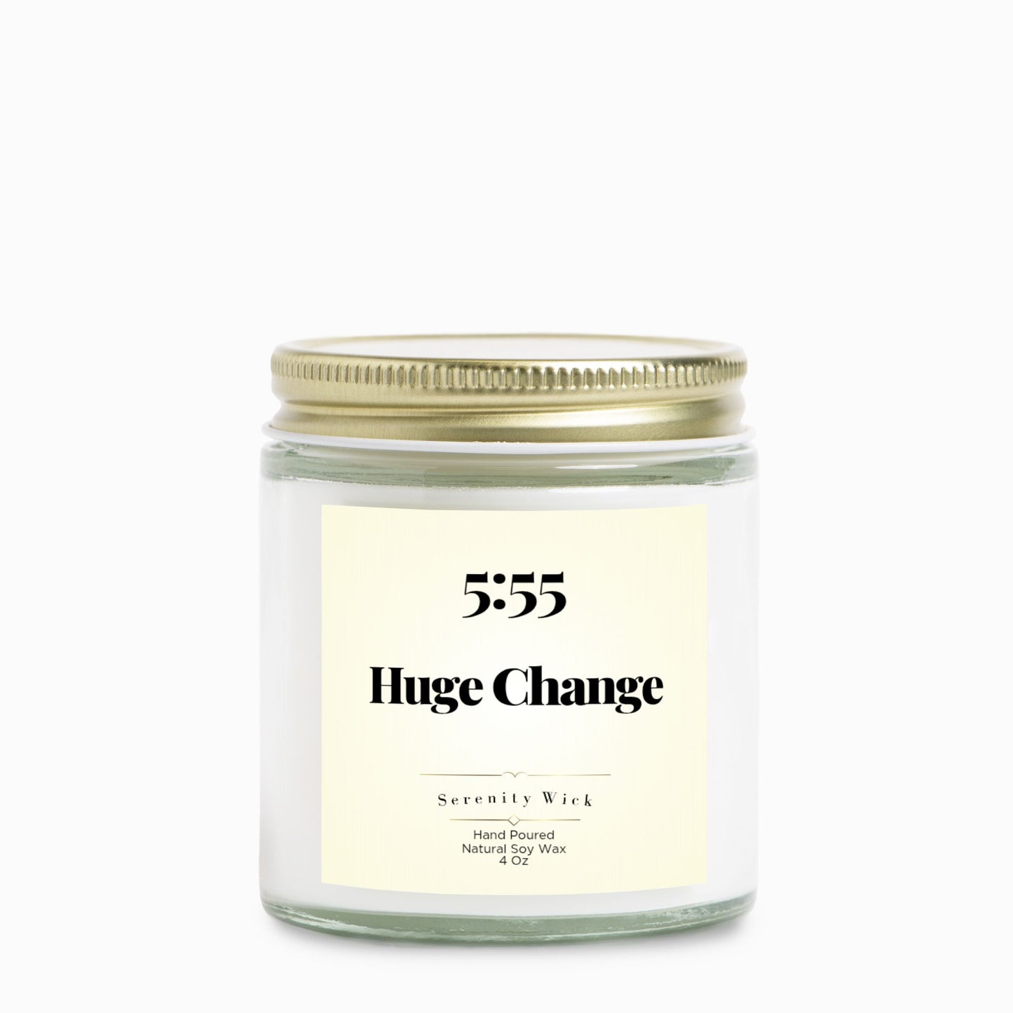5:55 Big Change Manifestation Candle (Clear Jar 4oz)