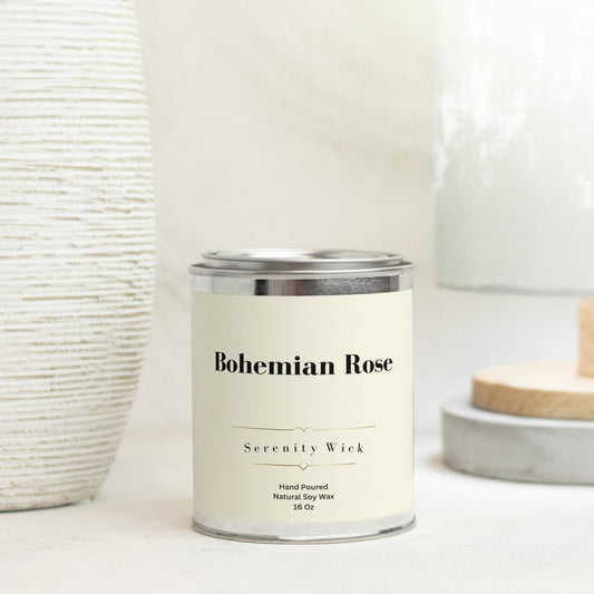 Bohemian Rose Candle (Paint Can 16 oz.)