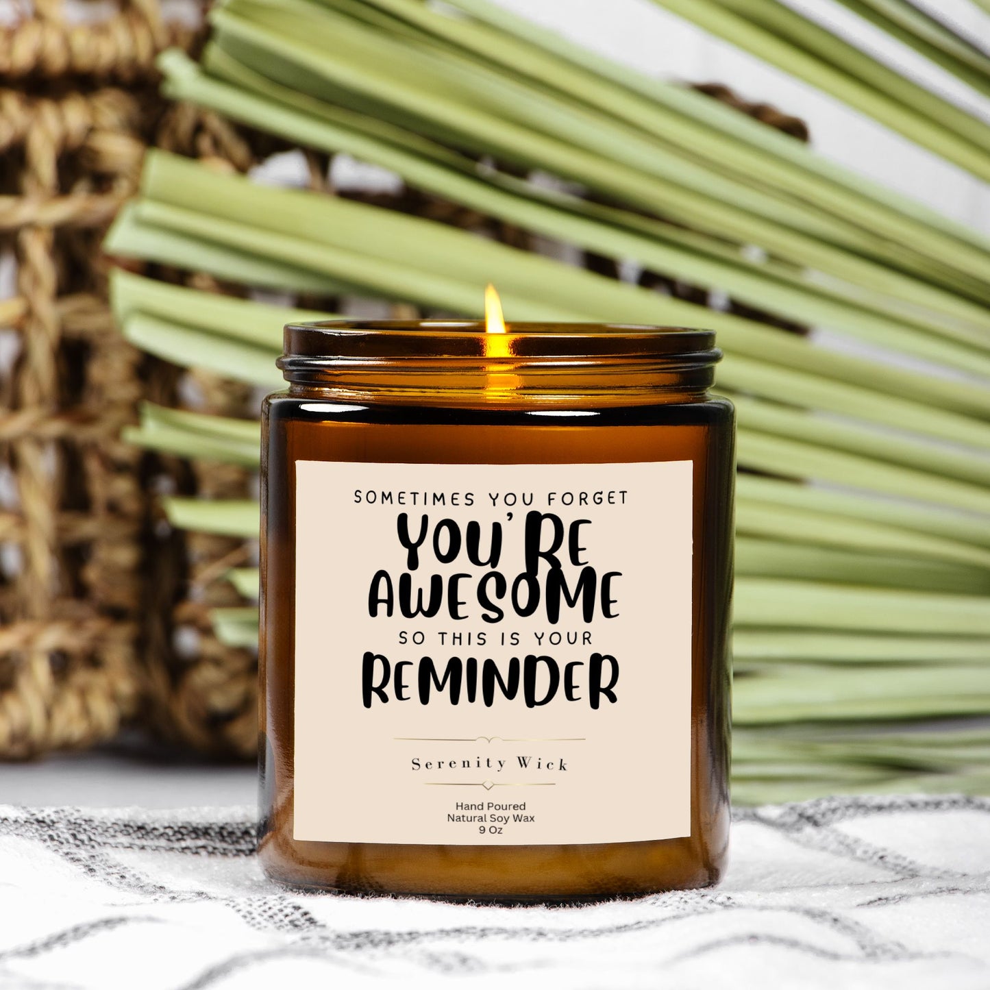 Awesome Reminder Candle (Amber Jar 9oz)
