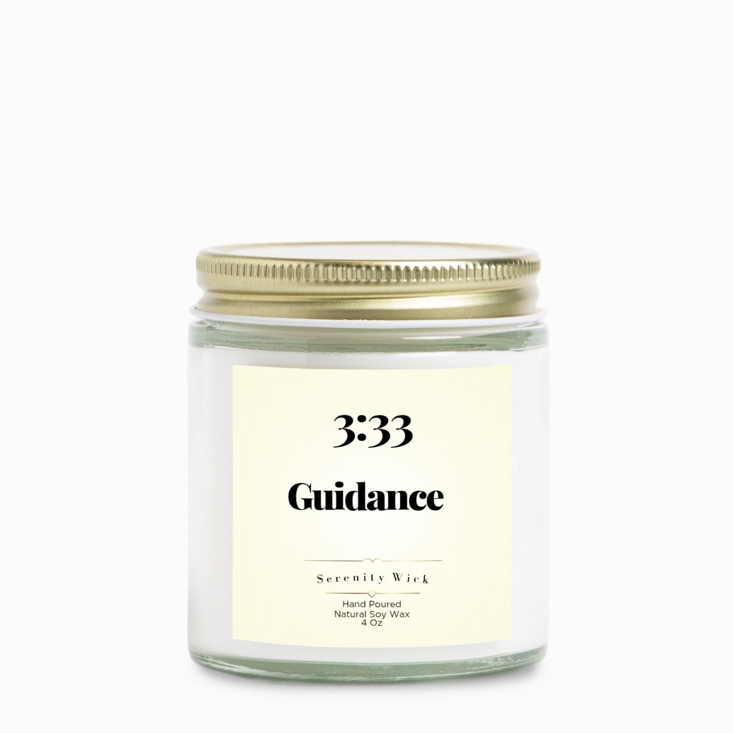 3:33 Guidance Manifestation Candle (Clear Jar 4oz)