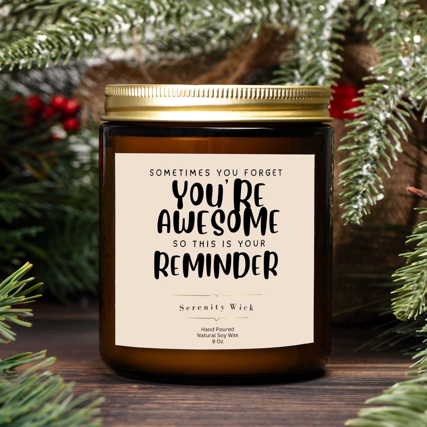 Awesome Reminder Candle (Amber Jar 9oz)