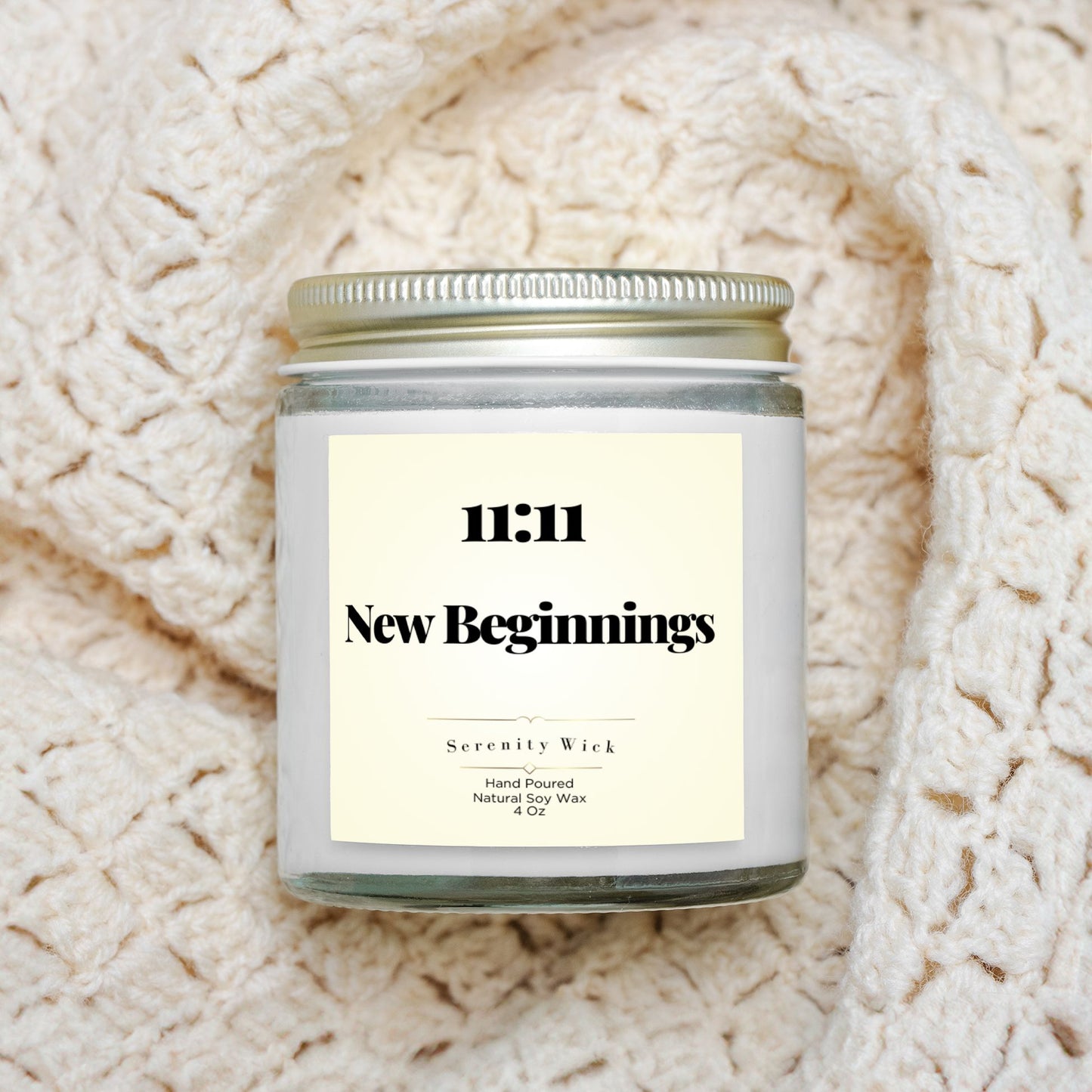 11:11 New Beginnings Manifestation Candle (Clear Jar 4oz)