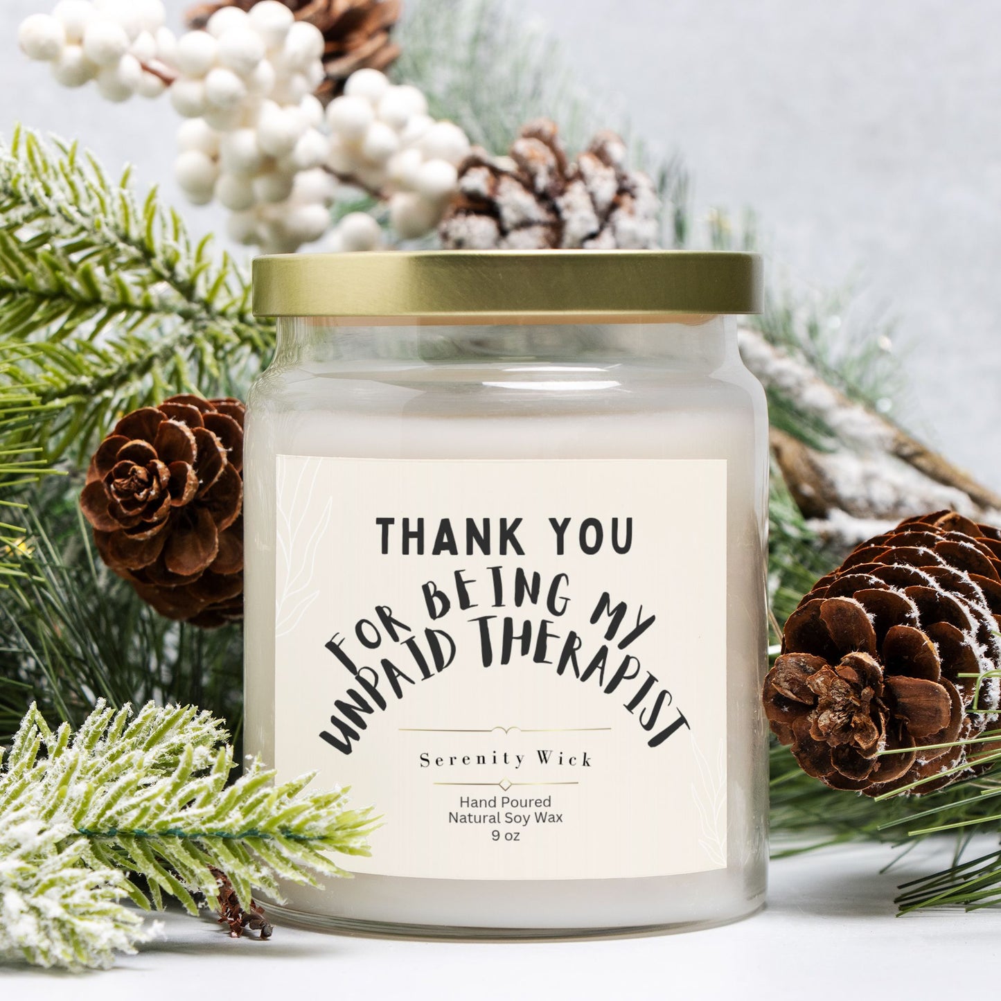 Unpaid Therapist Candle (Apothecary Jar 9oz)