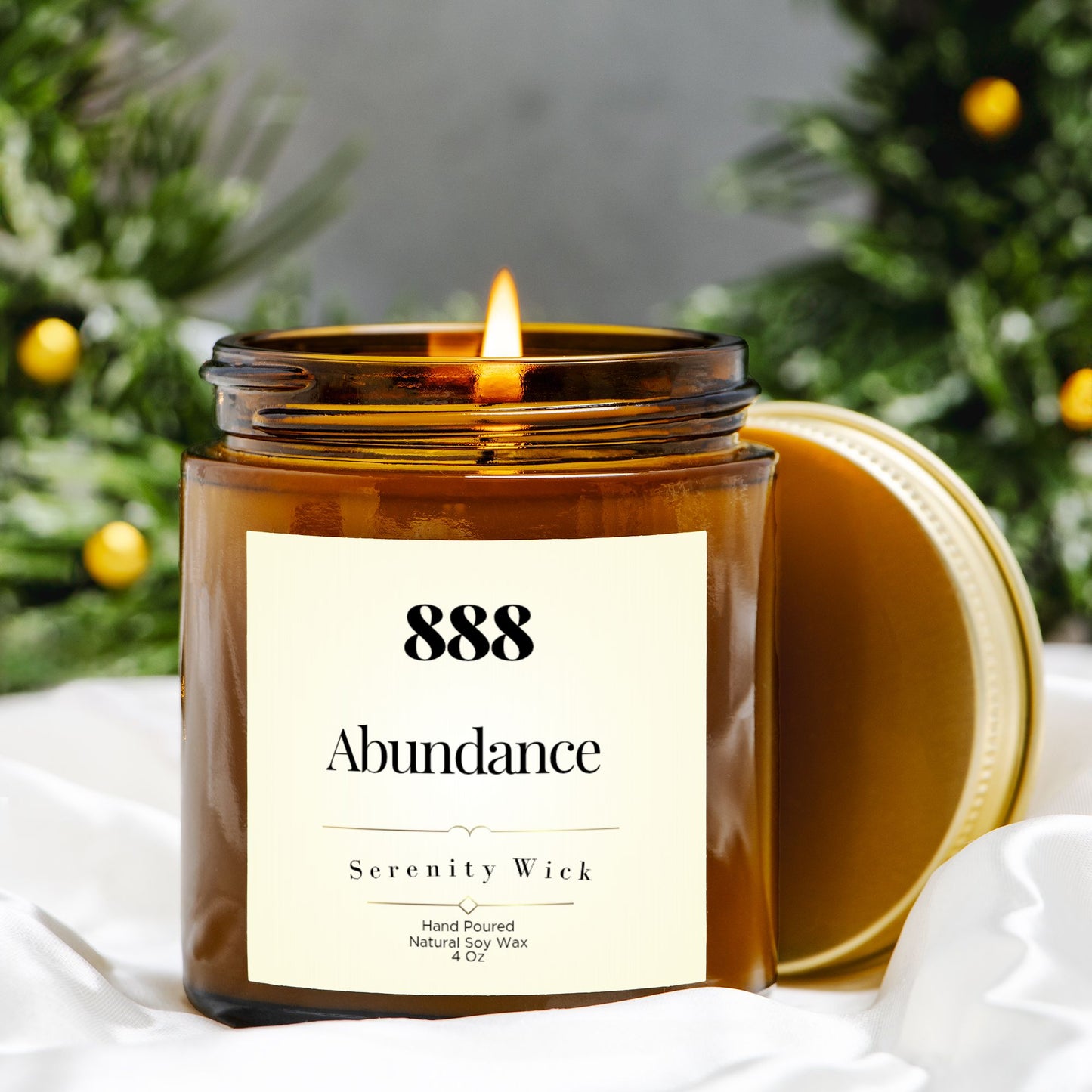 888 Abundance Manifestation Candle (Amber Jar 4oz)
