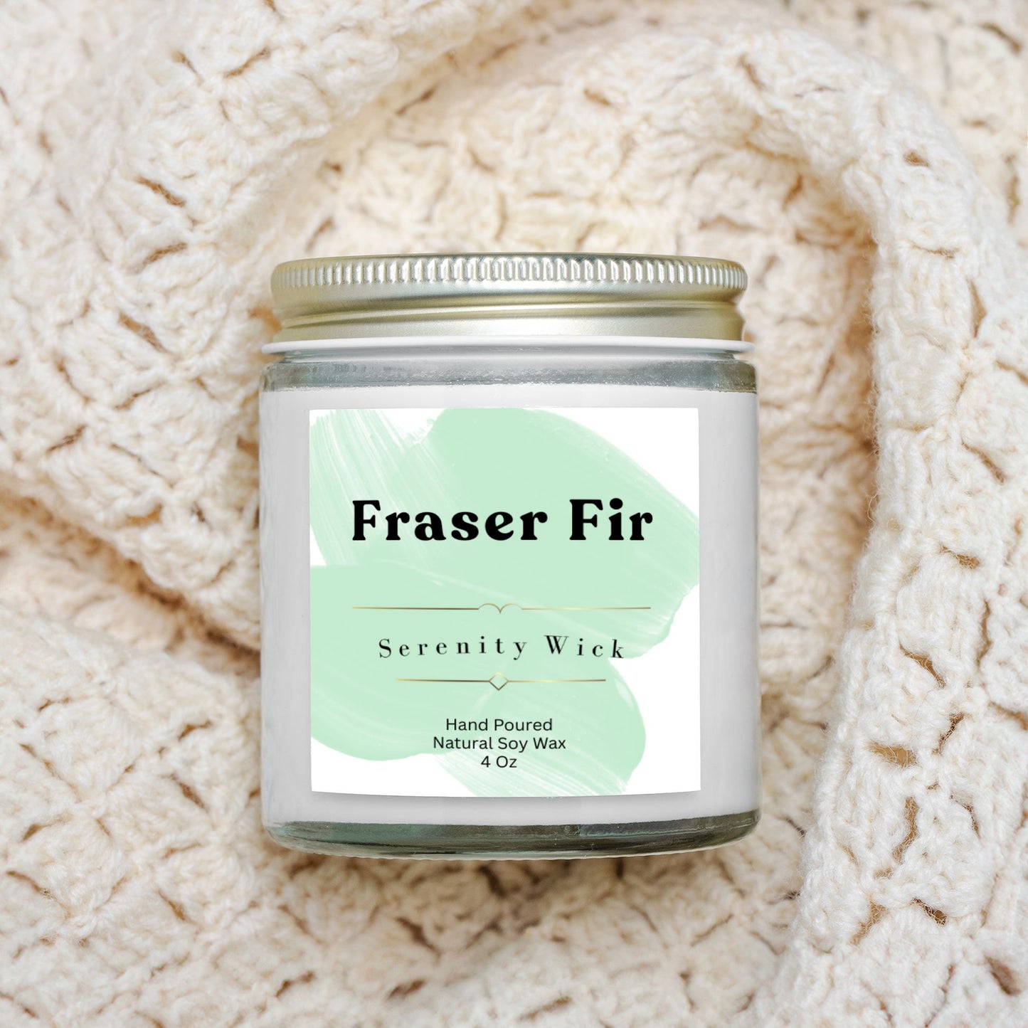 Fraser Fir Candle Clear Jar 4oz