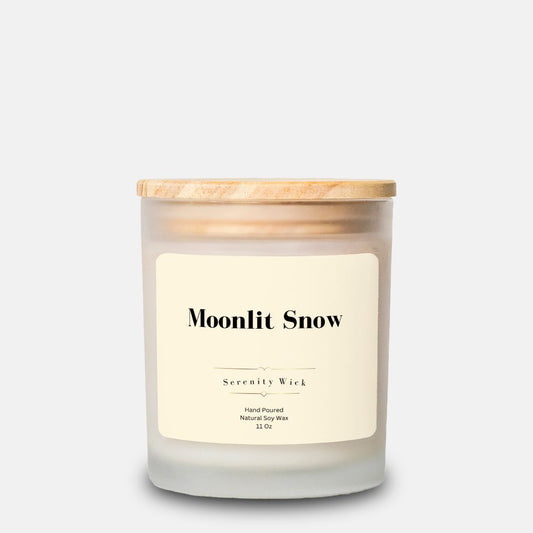 Moonlit Snow Candle (Frosted Glass 11 oz)