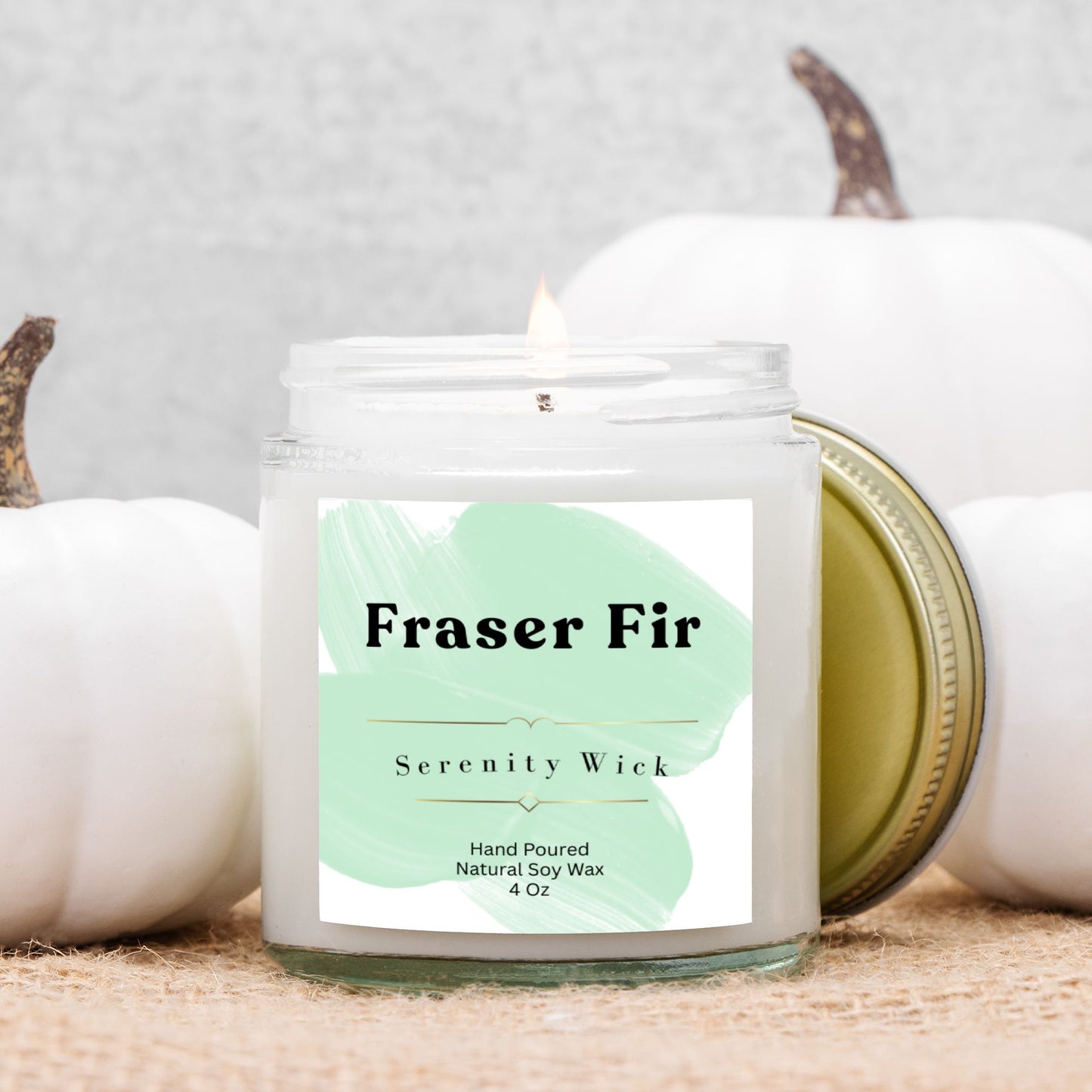 Fraser Fir Candle Clear Jar 4oz