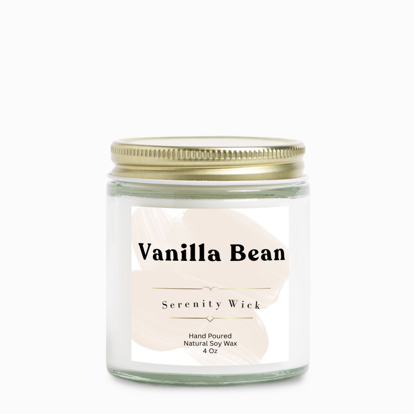 Vanilla Bean Candle Clear Jar 4oz