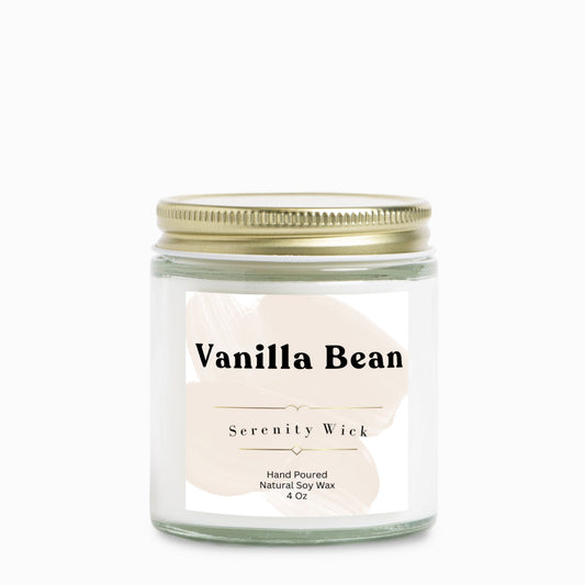 Vanilla Bean Candle Clear Jar 4oz