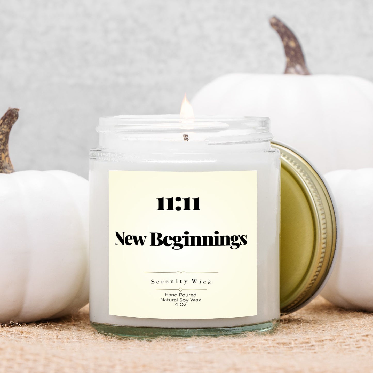 11:11 New Beginnings Manifestation Candle (Clear Jar 4oz)