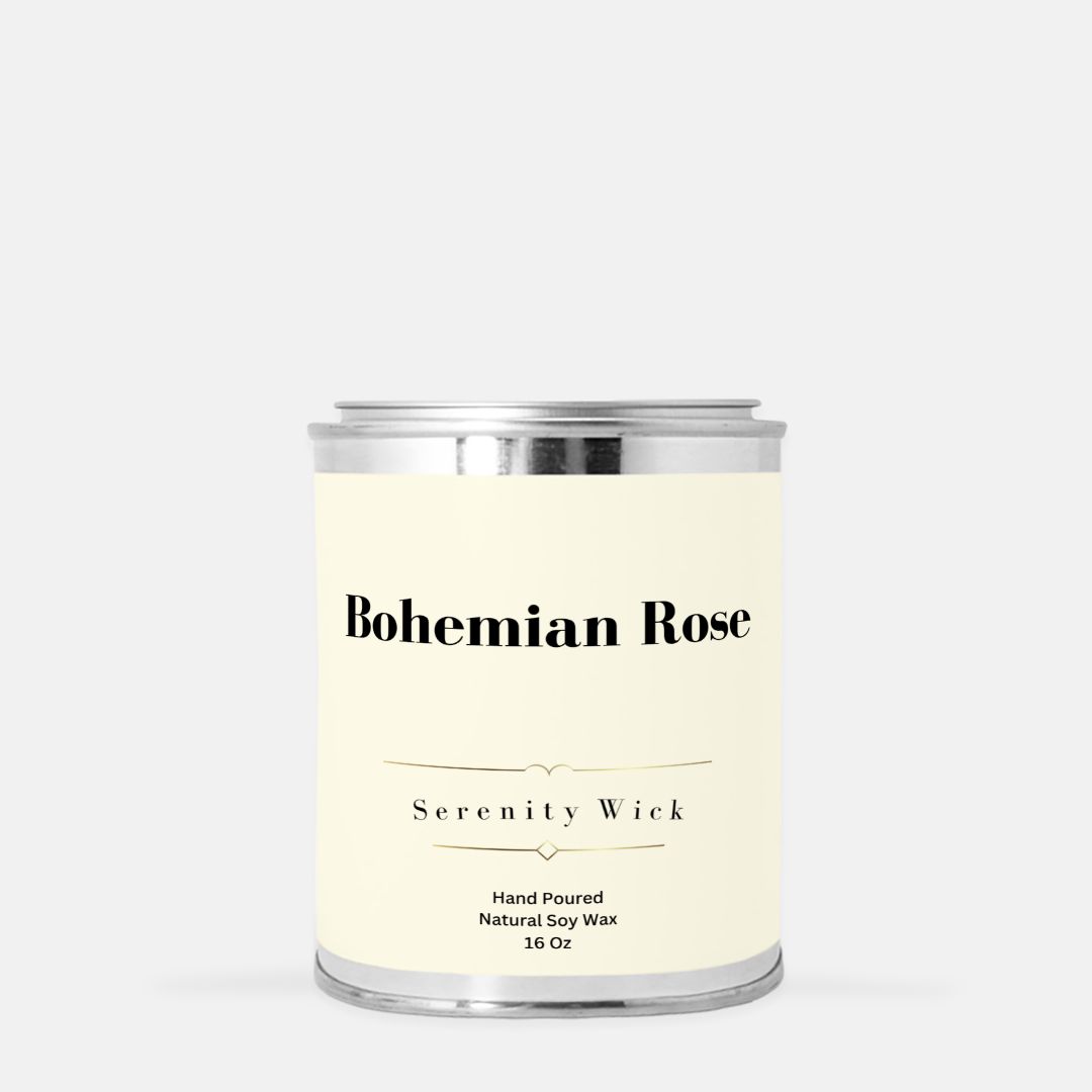 Bohemian Rose Candle (Paint Can 16 oz.)
