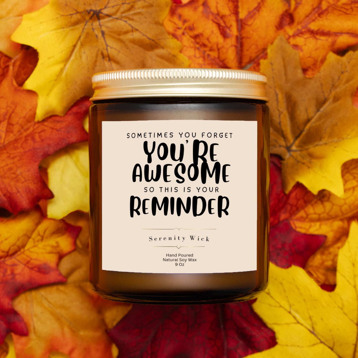 Awesome Reminder Candle (Amber Jar 9oz)